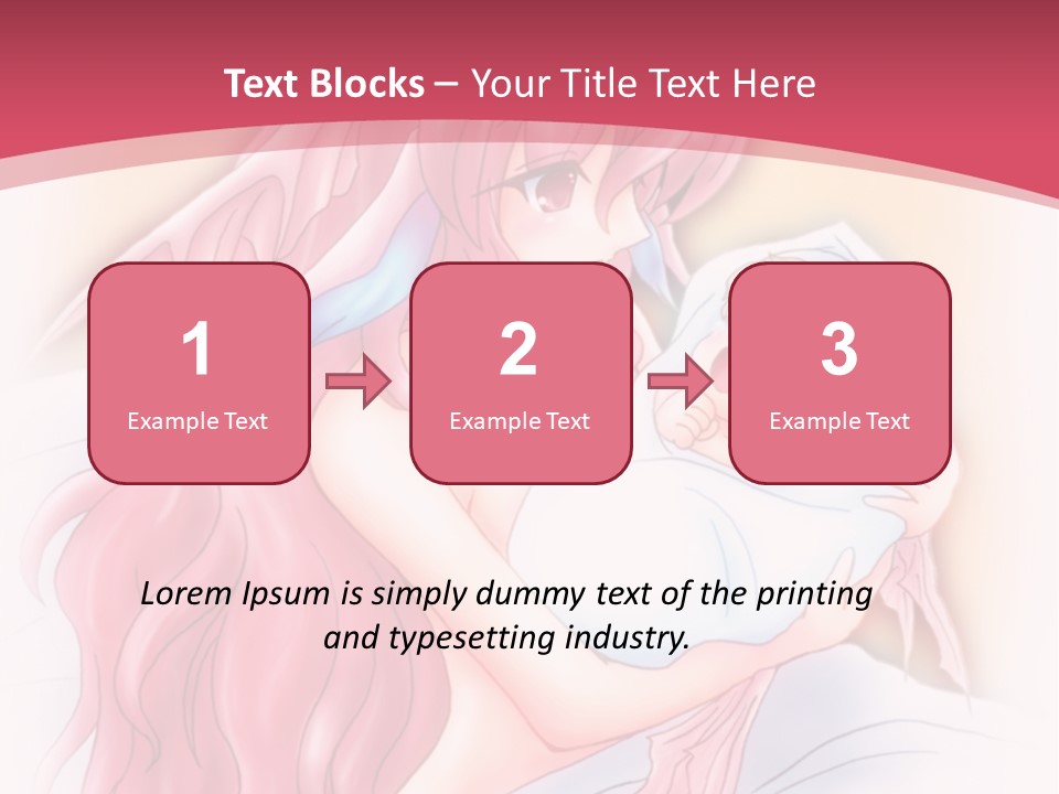 A Pink Haired Woman Holding A Baby In Her Arms PowerPoint Template