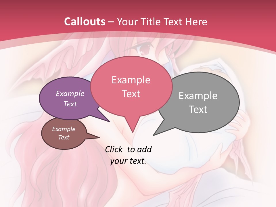 A Pink Haired Woman Holding A Baby In Her Arms PowerPoint Template