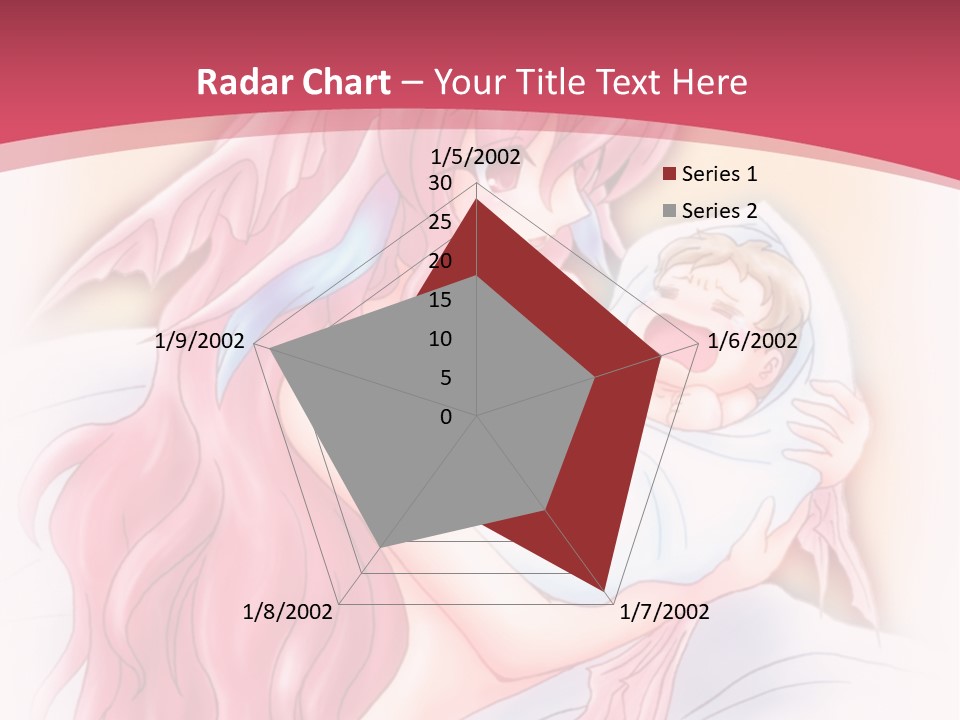 A Pink Haired Woman Holding A Baby In Her Arms PowerPoint Template