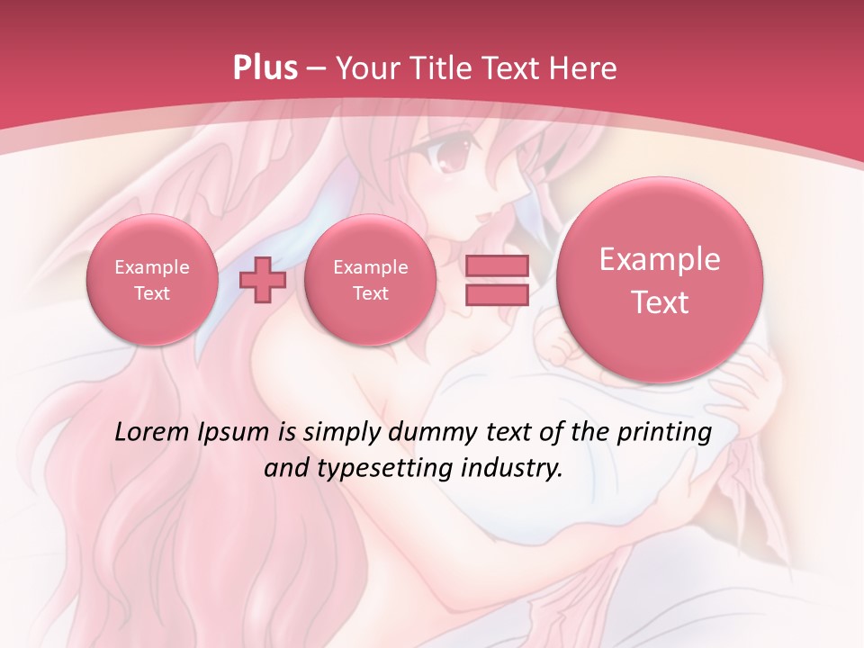 A Pink Haired Woman Holding A Baby In Her Arms PowerPoint Template