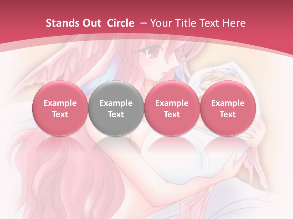 A Pink Haired Woman Holding A Baby In Her Arms PowerPoint Template