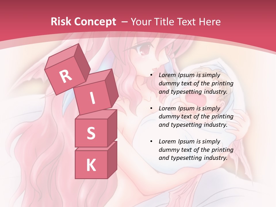 A Pink Haired Woman Holding A Baby In Her Arms PowerPoint Template