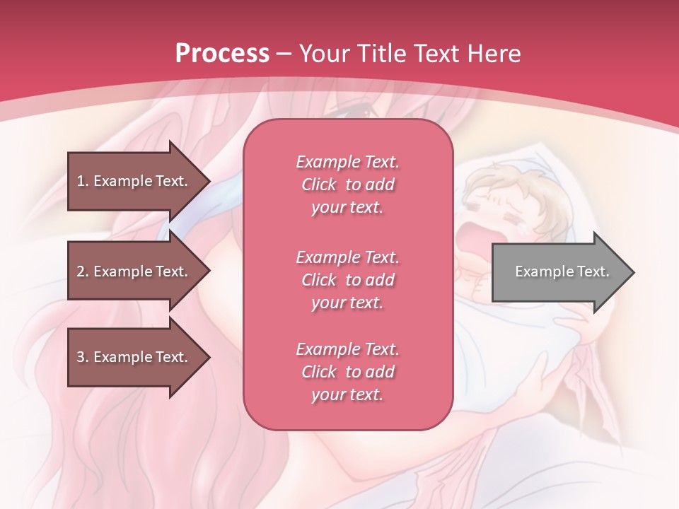 A Pink Haired Woman Holding A Baby In Her Arms PowerPoint Template