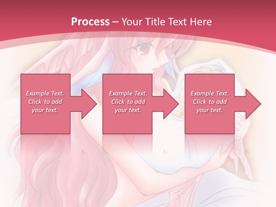 A Pink Haired Woman Holding A Baby In Her Arms PowerPoint Template