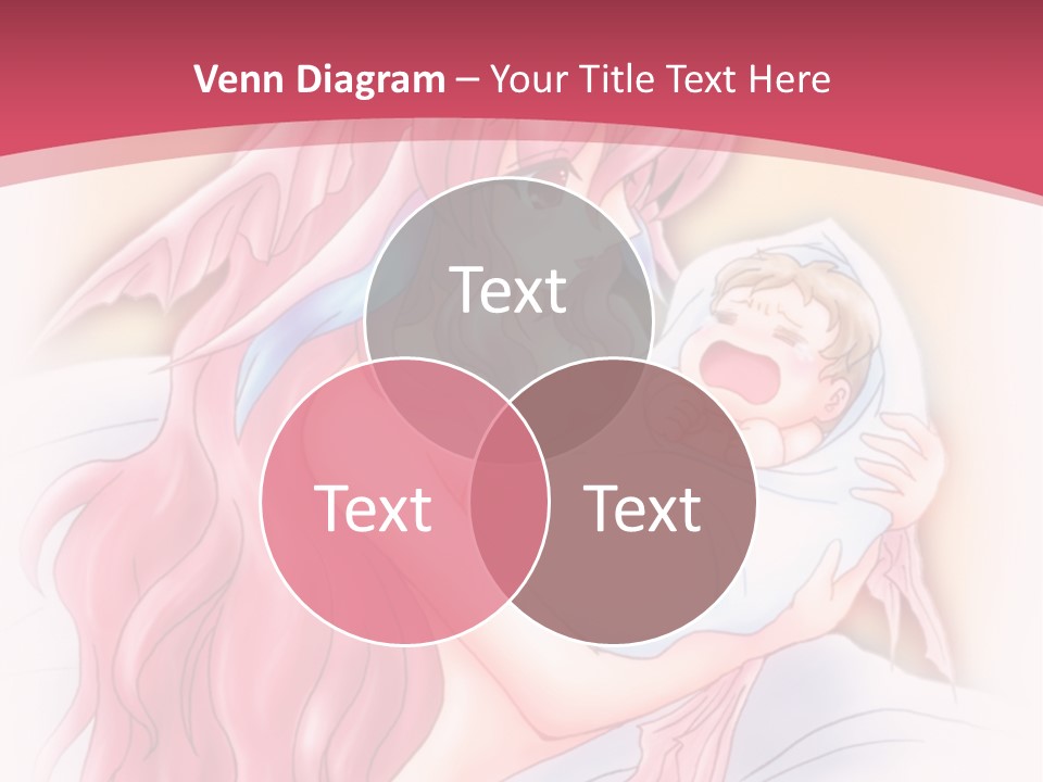 A Pink Haired Woman Holding A Baby In Her Arms PowerPoint Template