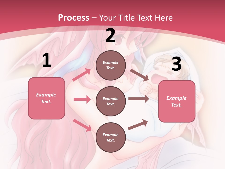 A Pink Haired Woman Holding A Baby In Her Arms PowerPoint Template