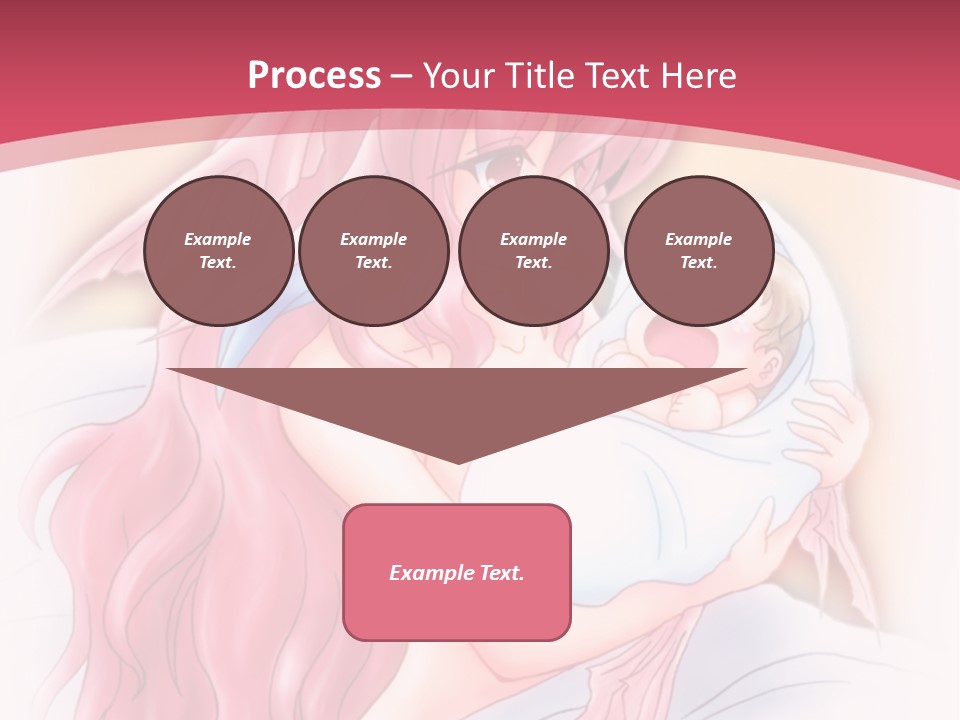 A Pink Haired Woman Holding A Baby In Her Arms PowerPoint Template