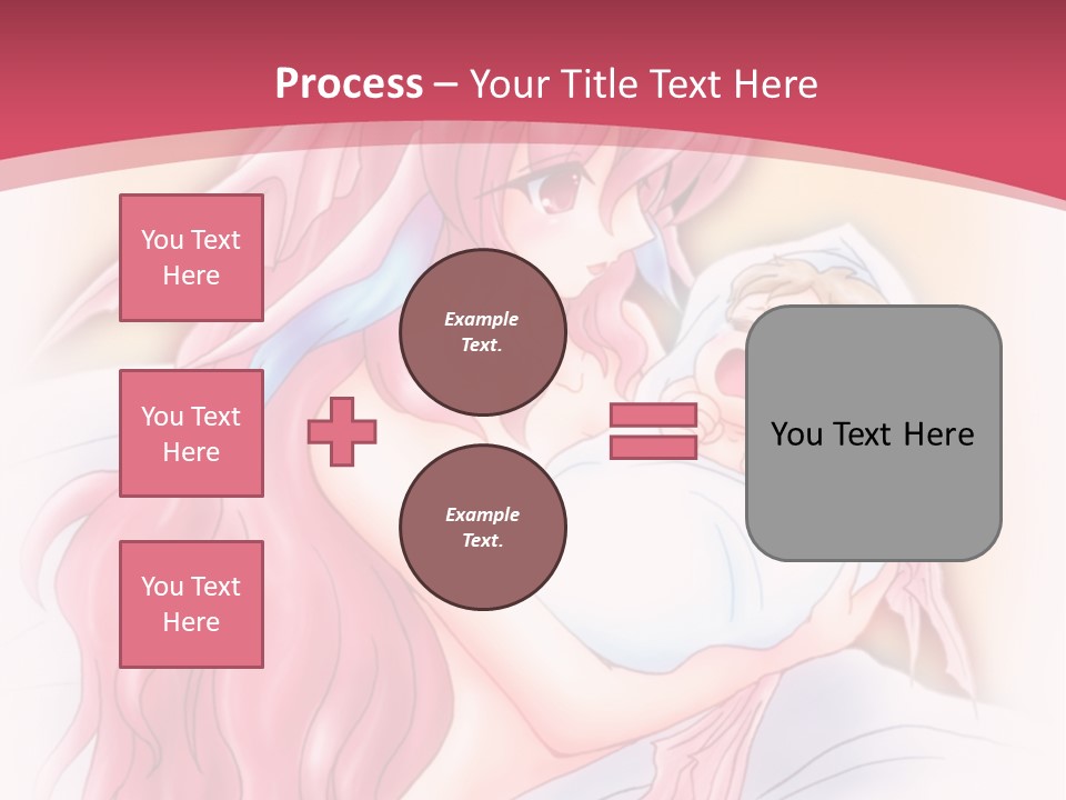 A Pink Haired Woman Holding A Baby In Her Arms PowerPoint Template