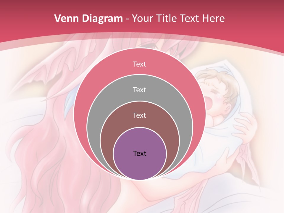 A Pink Haired Woman Holding A Baby In Her Arms PowerPoint Template