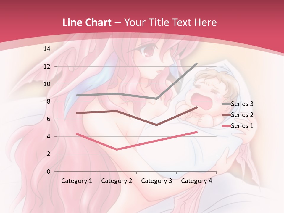 A Pink Haired Woman Holding A Baby In Her Arms PowerPoint Template