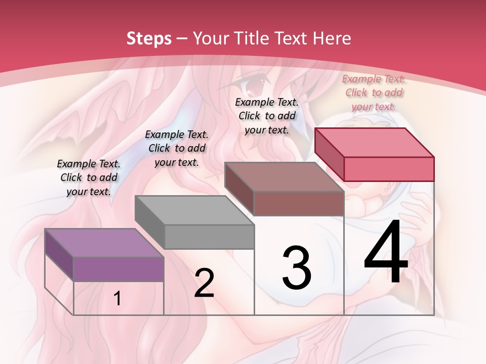 A Pink Haired Woman Holding A Baby In Her Arms PowerPoint Template