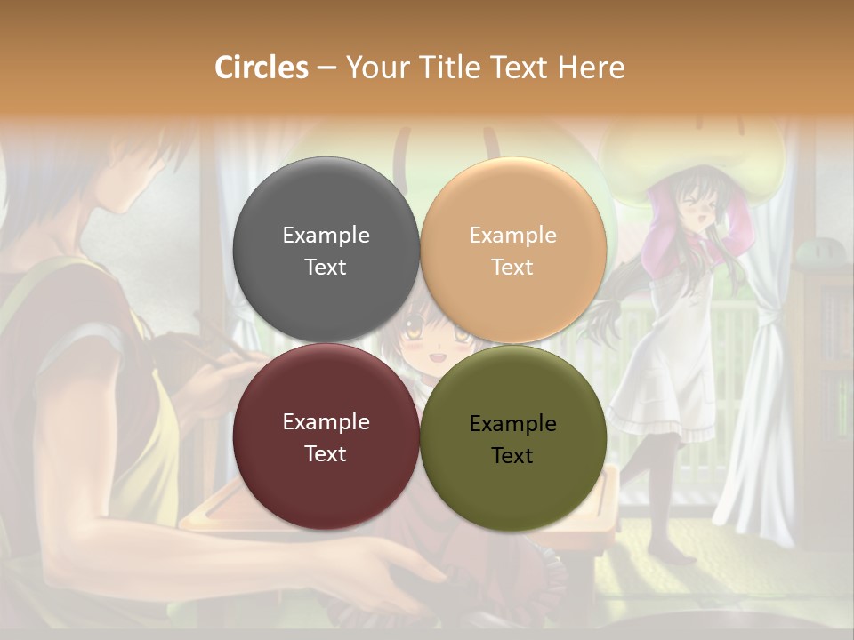 A Group Of People With A Green Mushroom On Their Head PowerPoint Template