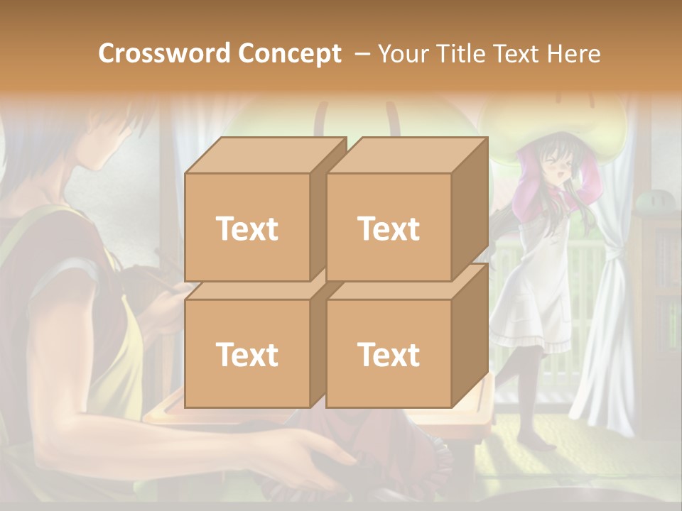 A Group Of People With A Green Mushroom On Their Head PowerPoint Template