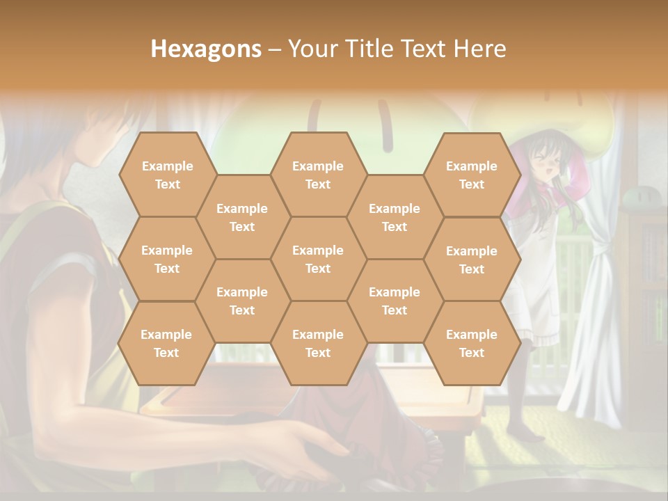 A Group Of People With A Green Mushroom On Their Head PowerPoint Template