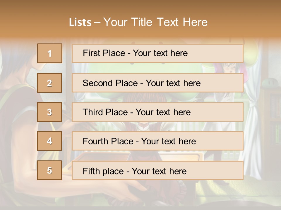 A Group Of People With A Green Mushroom On Their Head PowerPoint Template