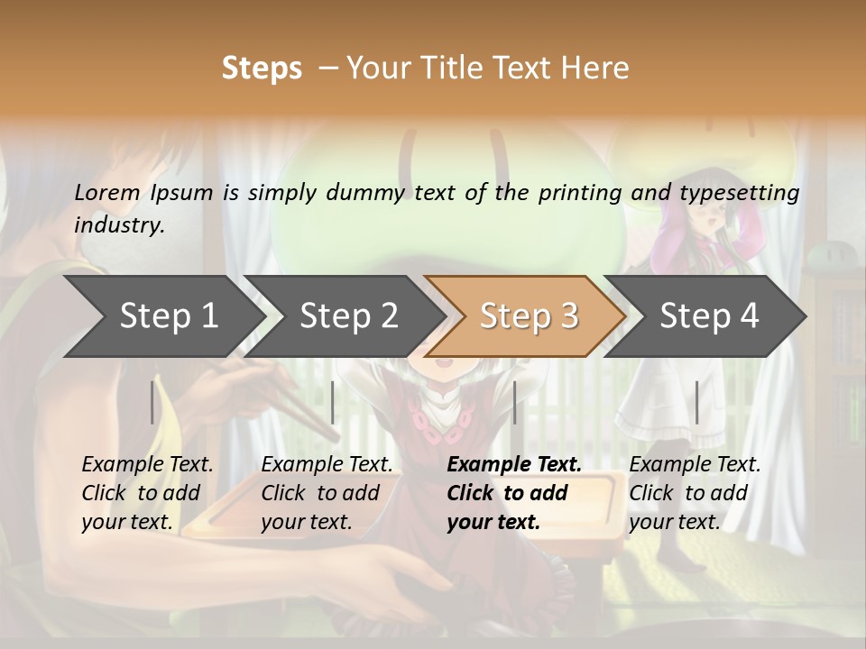 A Group Of People With A Green Mushroom On Their Head PowerPoint Template