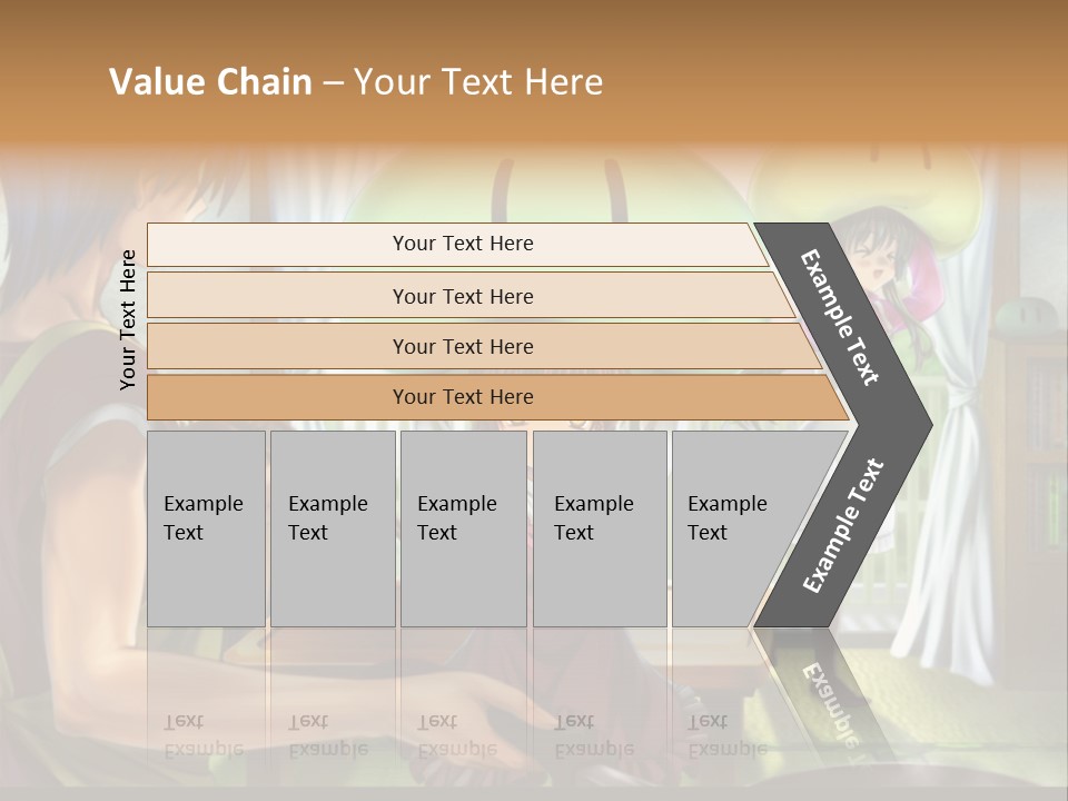A Group Of People With A Green Mushroom On Their Head PowerPoint Template