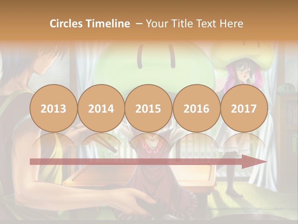 A Group Of People With A Green Mushroom On Their Head PowerPoint Template