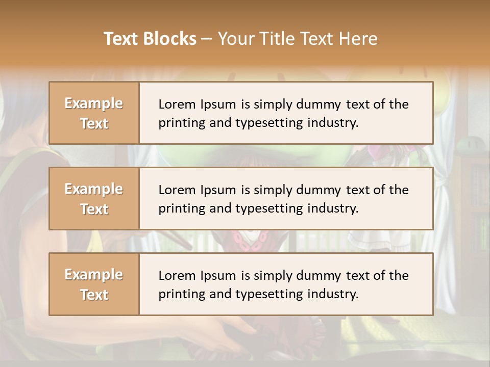 A Group Of People With A Green Mushroom On Their Head PowerPoint Template