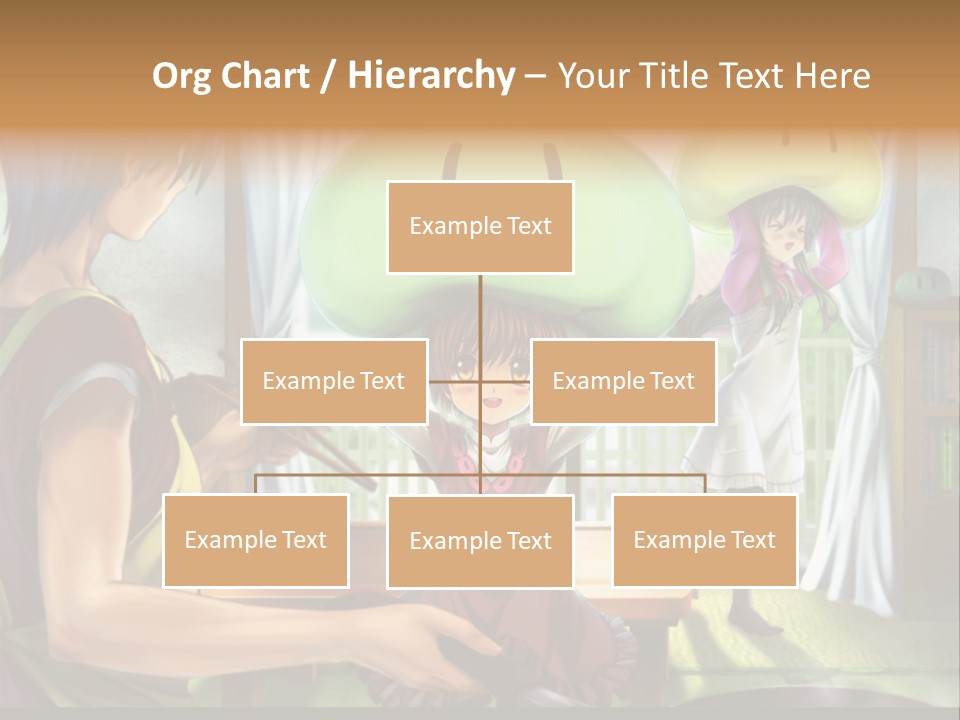 A Group Of People With A Green Mushroom On Their Head PowerPoint Template