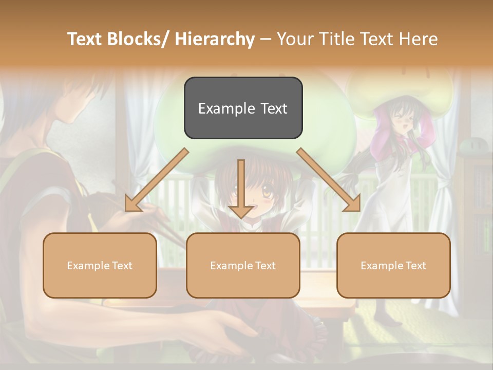 A Group Of People With A Green Mushroom On Their Head PowerPoint Template
