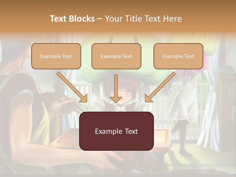 A Group Of People With A Green Mushroom On Their Head PowerPoint Template