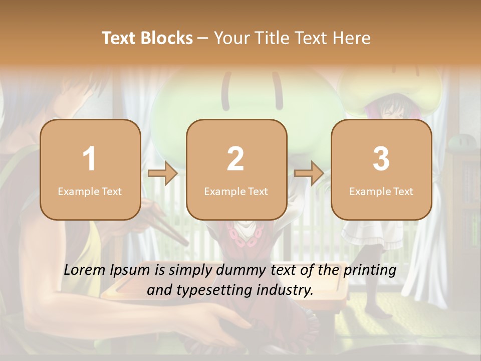 A Group Of People With A Green Mushroom On Their Head PowerPoint Template