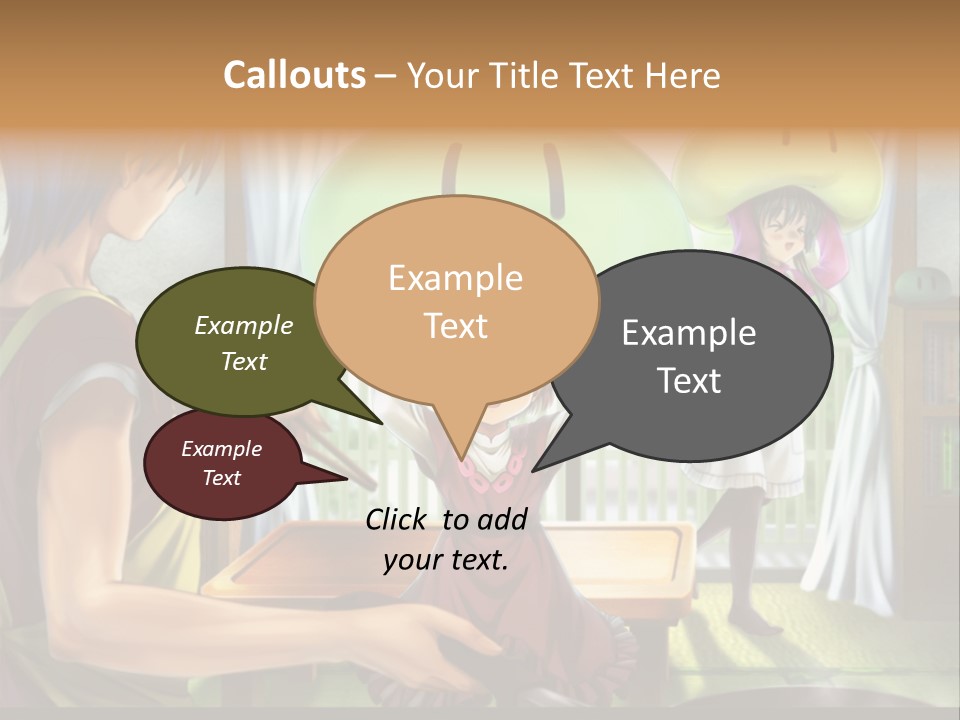 A Group Of People With A Green Mushroom On Their Head PowerPoint Template