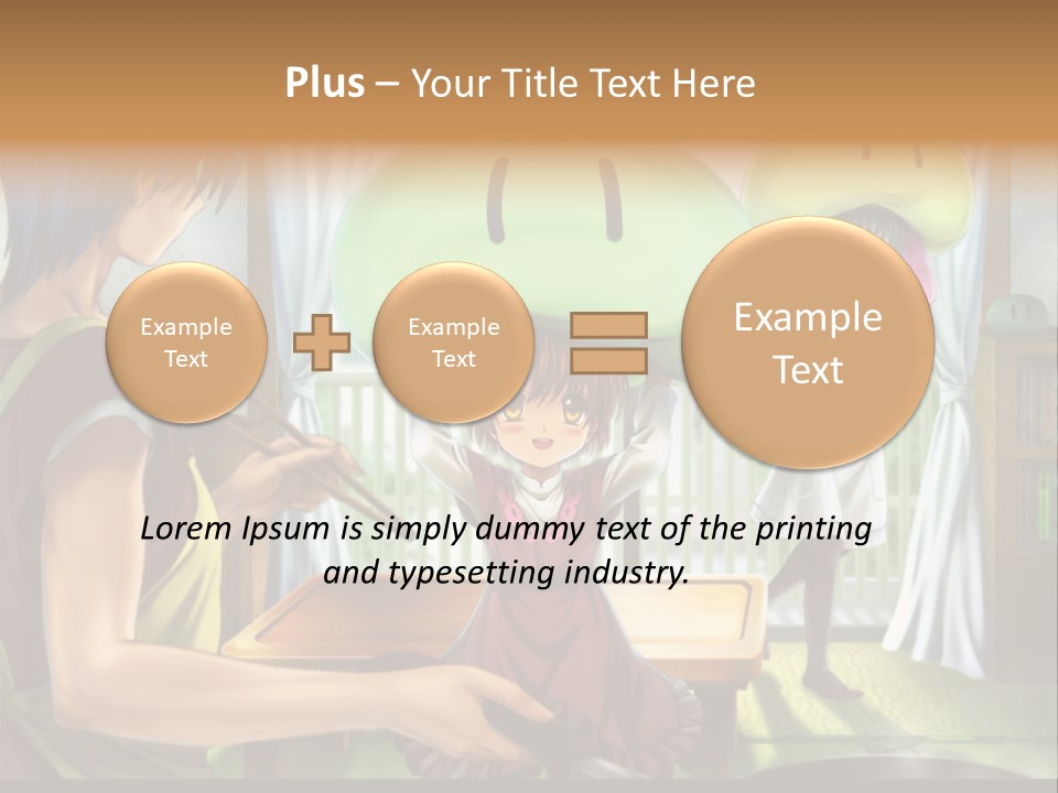 A Group Of People With A Green Mushroom On Their Head PowerPoint Template