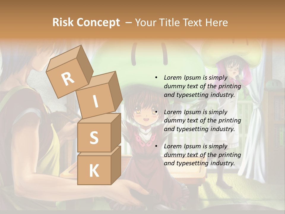 A Group Of People With A Green Mushroom On Their Head PowerPoint Template