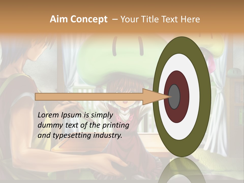 A Group Of People With A Green Mushroom On Their Head PowerPoint Template