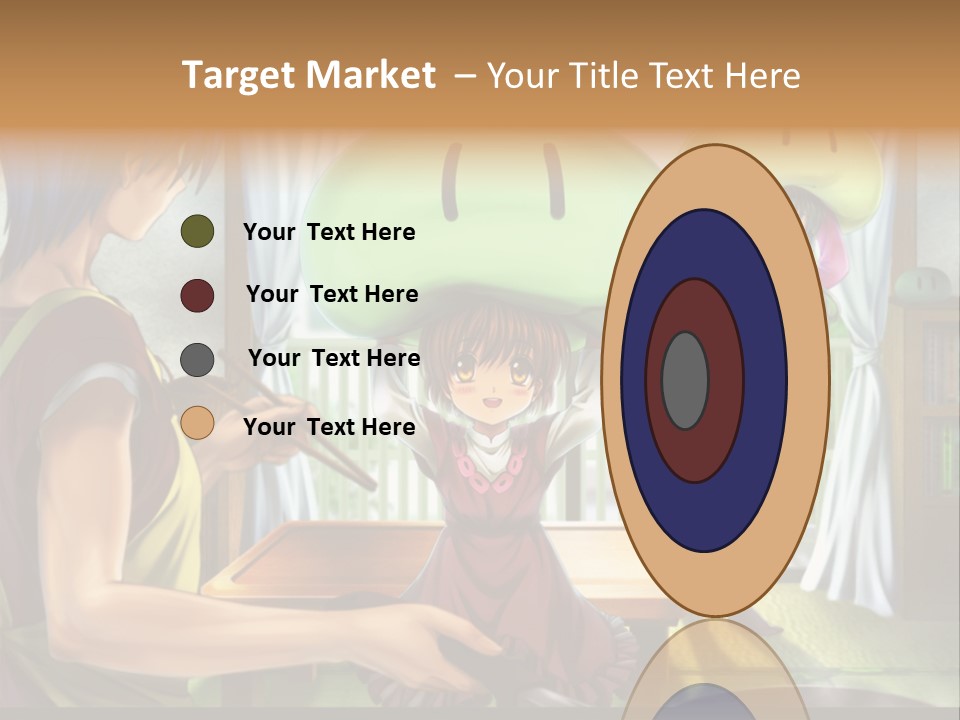 A Group Of People With A Green Mushroom On Their Head PowerPoint Template