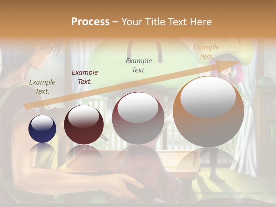 A Group Of People With A Green Mushroom On Their Head PowerPoint Template