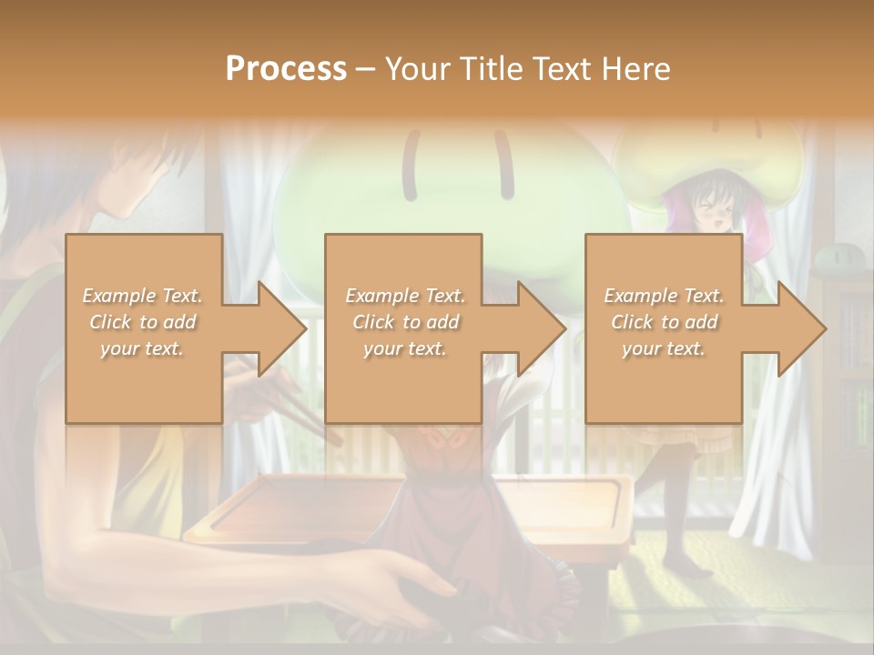A Group Of People With A Green Mushroom On Their Head PowerPoint Template