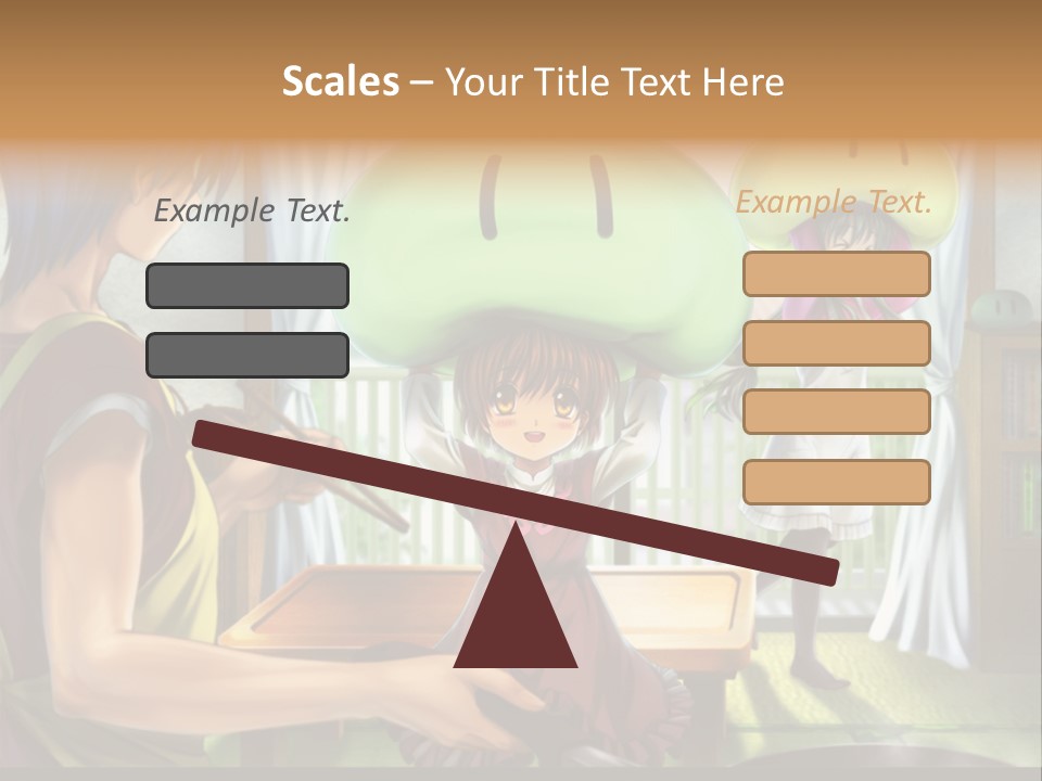 A Group Of People With A Green Mushroom On Their Head PowerPoint Template