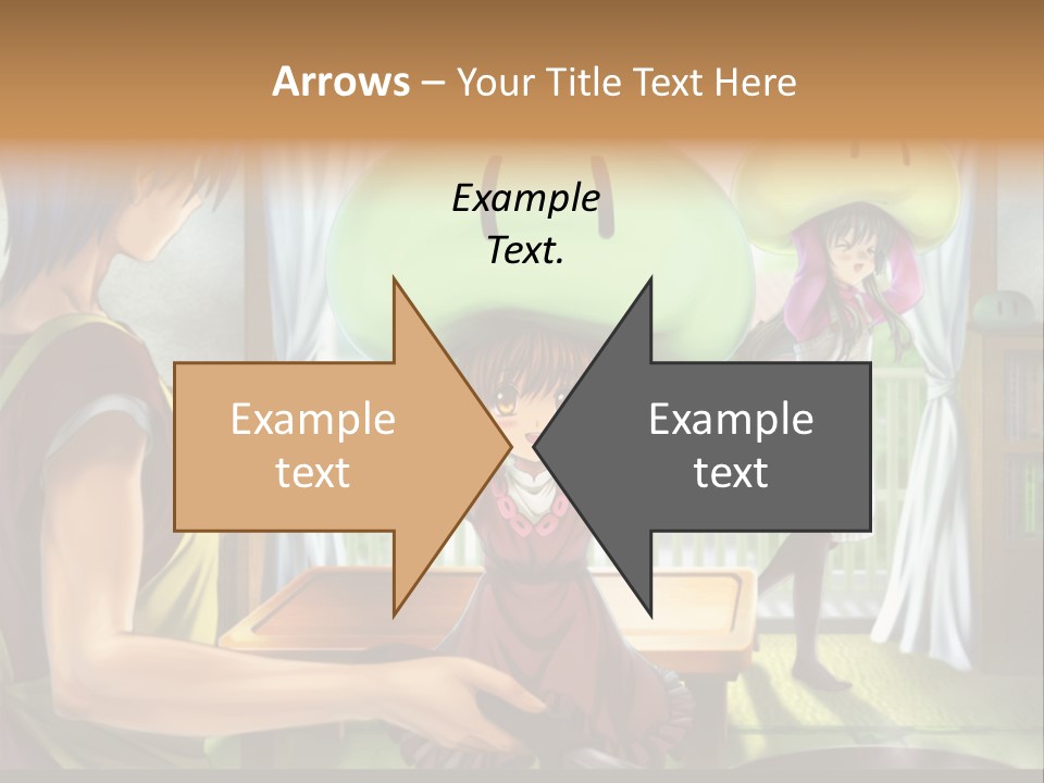 A Group Of People With A Green Mushroom On Their Head PowerPoint Template