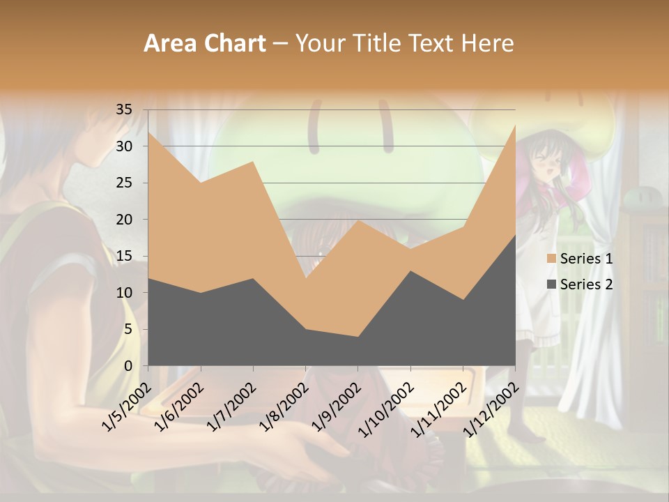 A Group Of People With A Green Mushroom On Their Head PowerPoint Template