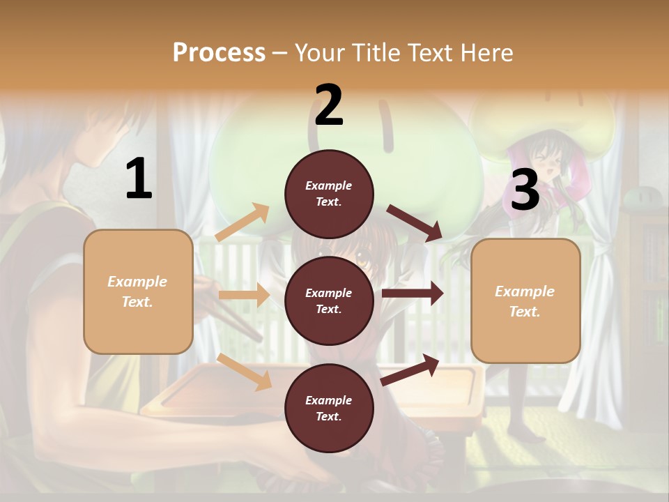 A Group Of People With A Green Mushroom On Their Head PowerPoint Template