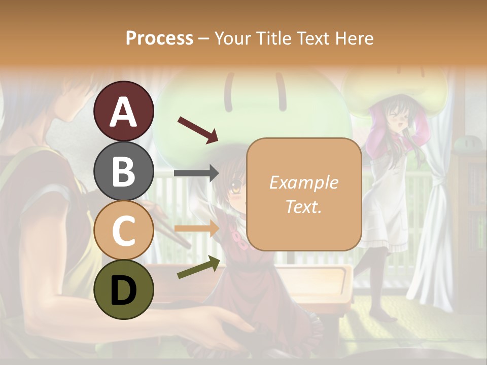 A Group Of People With A Green Mushroom On Their Head PowerPoint Template