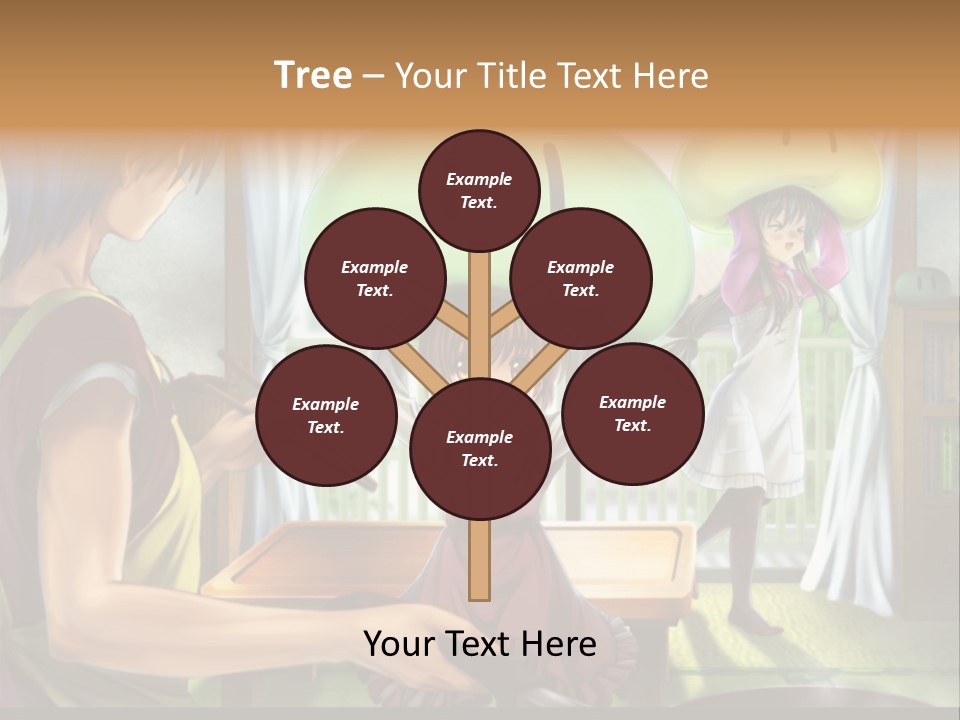 A Group Of People With A Green Mushroom On Their Head PowerPoint Template