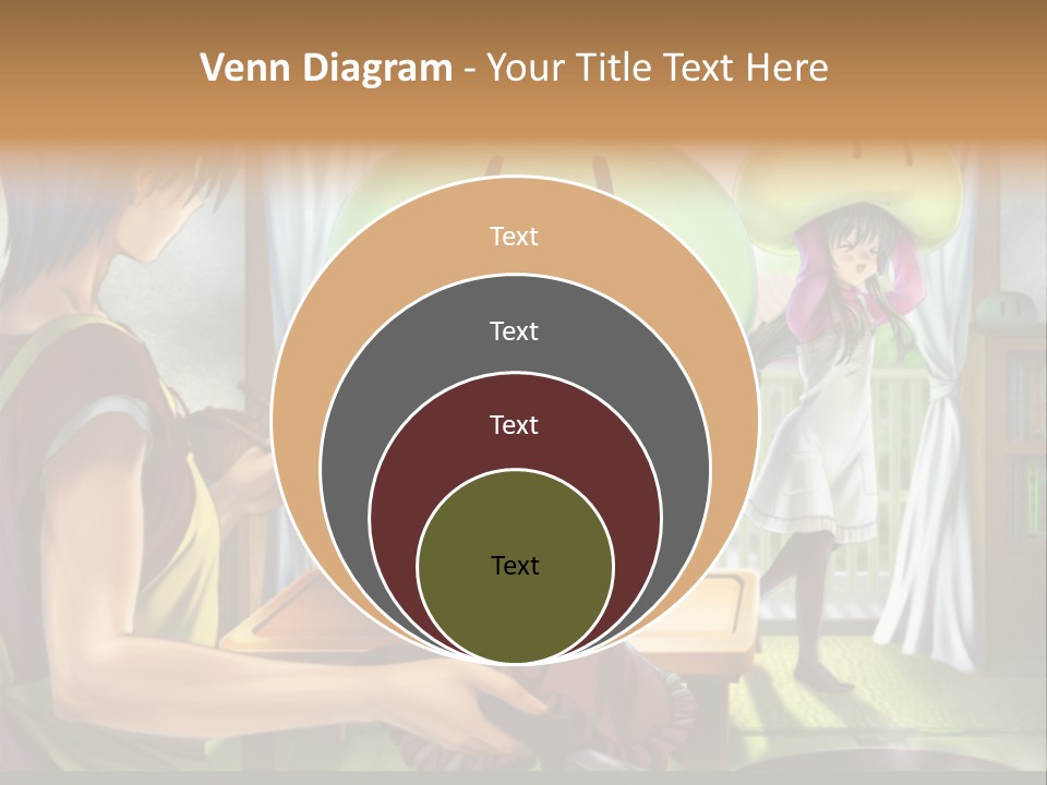 A Group Of People With A Green Mushroom On Their Head PowerPoint Template