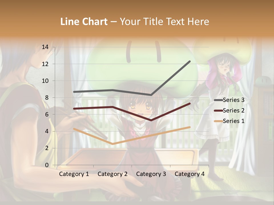 A Group Of People With A Green Mushroom On Their Head PowerPoint Template