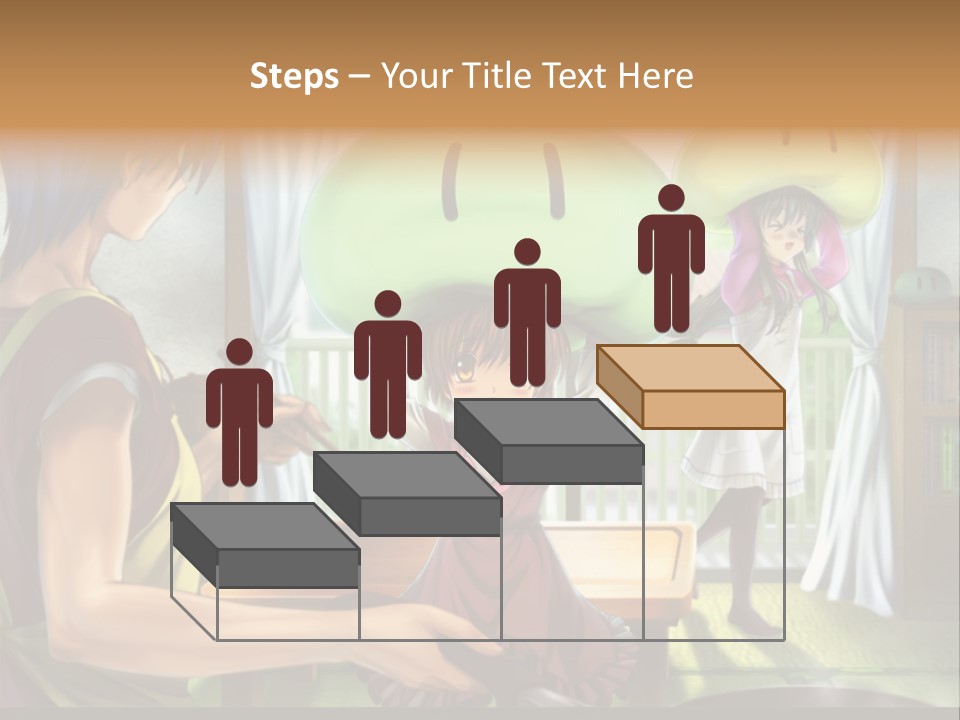 A Group Of People With A Green Mushroom On Their Head PowerPoint Template