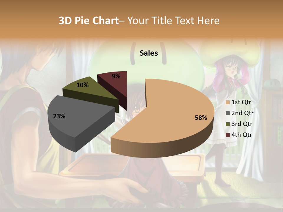 A Group Of People With A Green Mushroom On Their Head PowerPoint Template