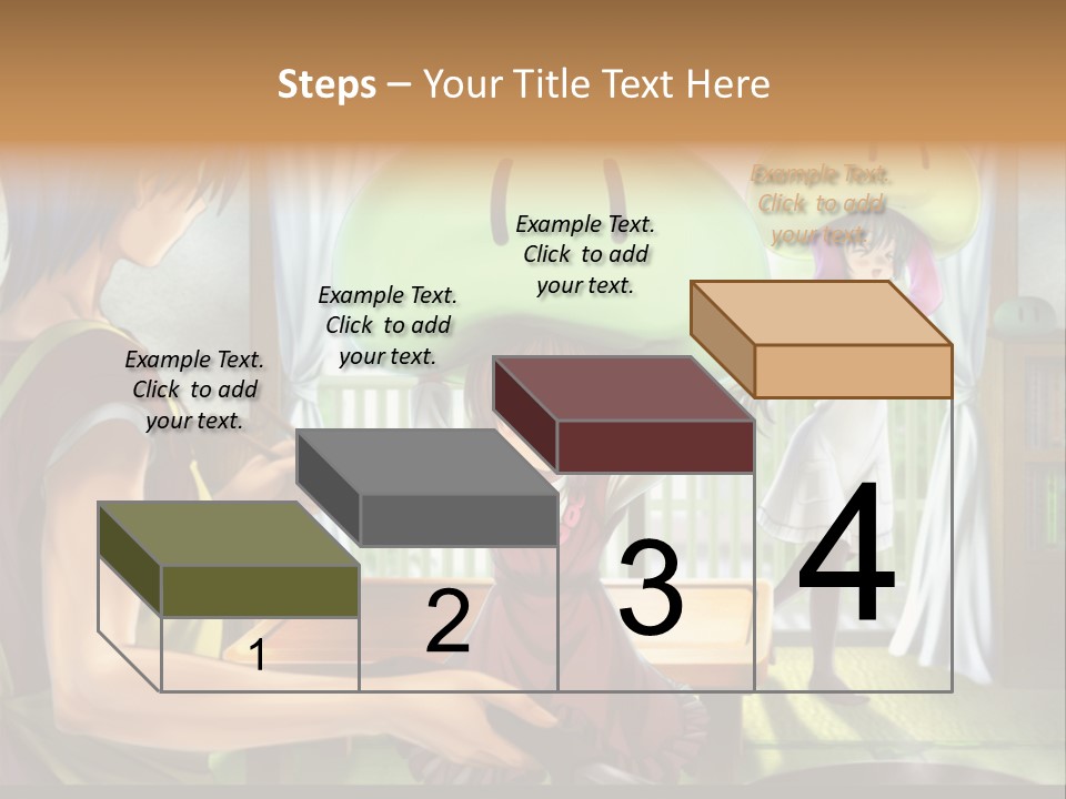 A Group Of People With A Green Mushroom On Their Head PowerPoint Template