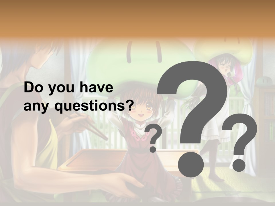 A Group Of People With A Green Mushroom On Their Head PowerPoint Template