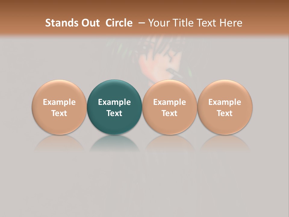 A Person With Green Hair Standing In Front Of A Wall PowerPoint Template