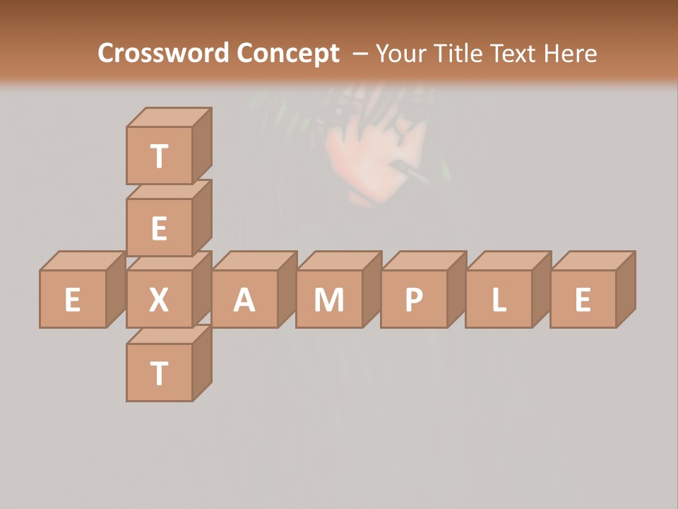 A Person With Green Hair Standing In Front Of A Wall PowerPoint Template