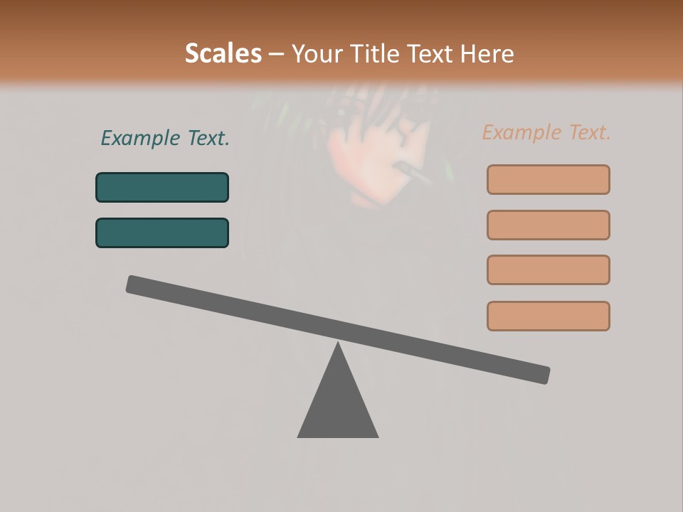 A Person With Green Hair Standing In Front Of A Wall PowerPoint Template