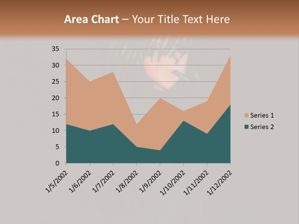 A Person With Green Hair Standing In Front Of A Wall PowerPoint Template